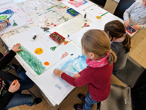 Kreative Stimmung bei allen Kindern