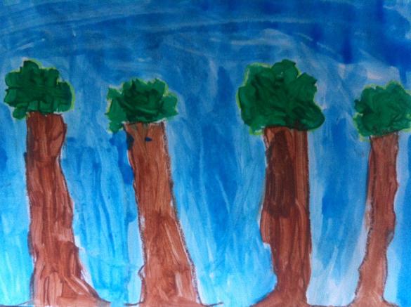 Die 1a malt mit Tempurafarben